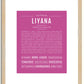 Liyana | Name Art Print