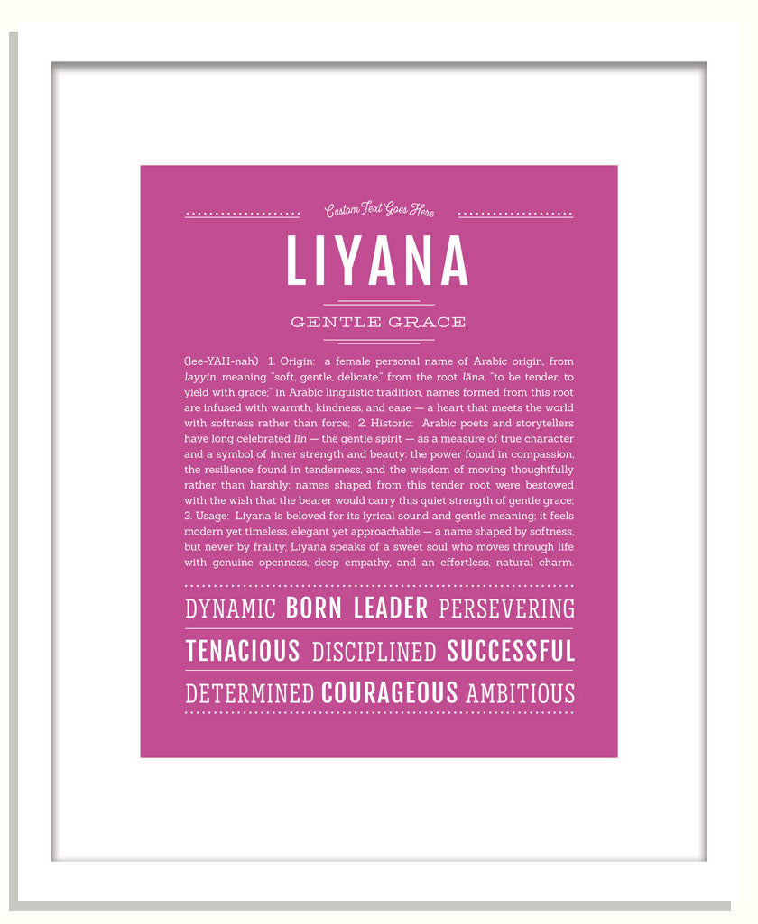 Liyana | Name Art Print