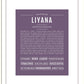 Liyana | Name Art Print