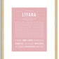 Liyana | Name Art Print