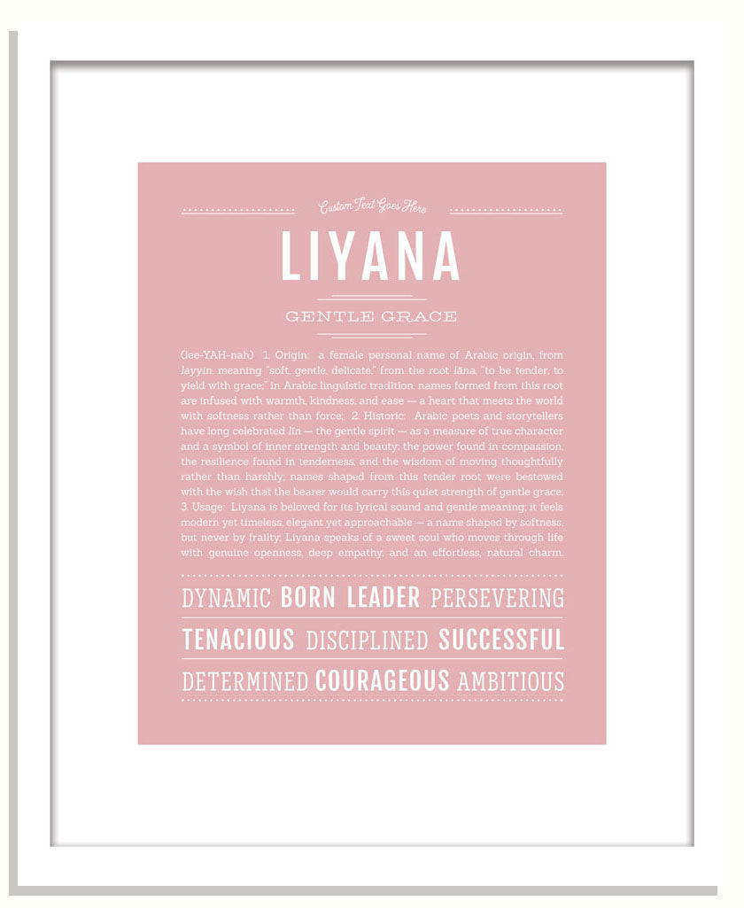 Liyana | Name Art Print