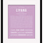 Liyana | Name Art Print