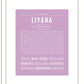 Liyana | Name Art Print