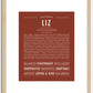 Liz | Name Art Print