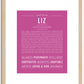 Liz | Name Art Print