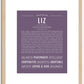 Liz | Name Art Print