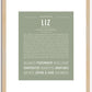 Liz | Name Art Print