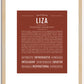 Liza | Name Art Print