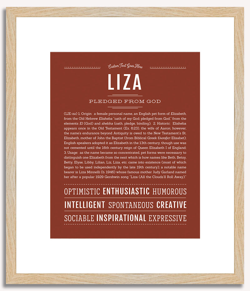 Liza | Name Art Print