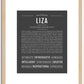 Liza | Name Art Print