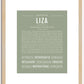 Liza | Name Art Print