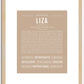 Liza | Name Art Print