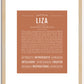 Liza | Name Art Print