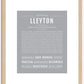 Lleyton | Name Art Print