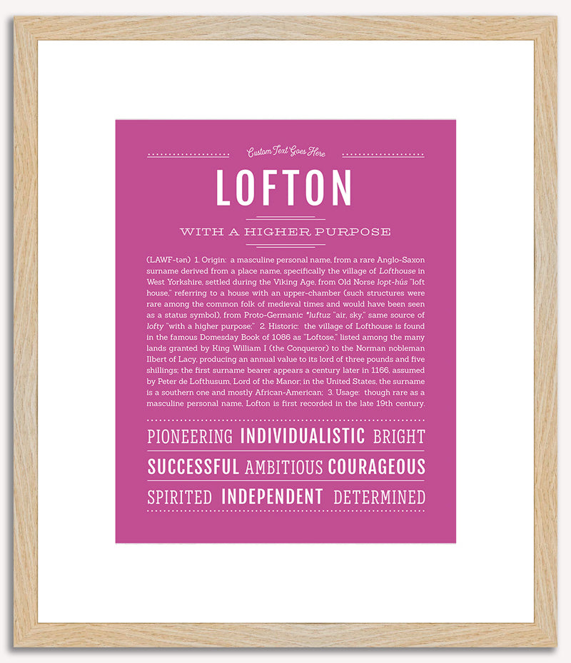 Lofton | Name Art Print