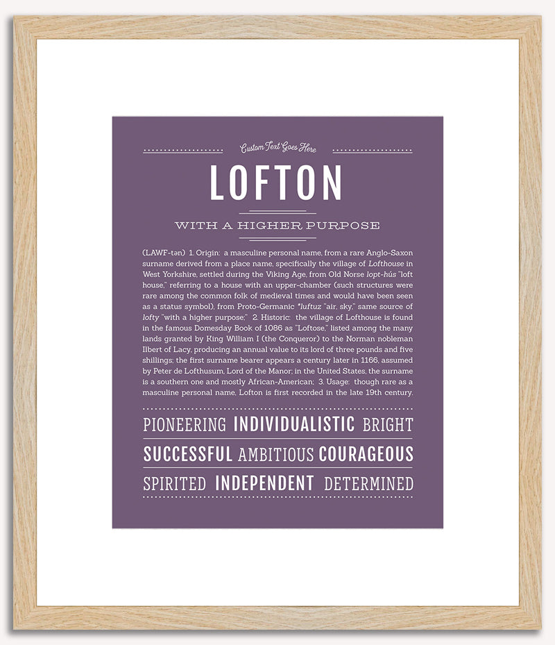 Lofton | Name Art Print