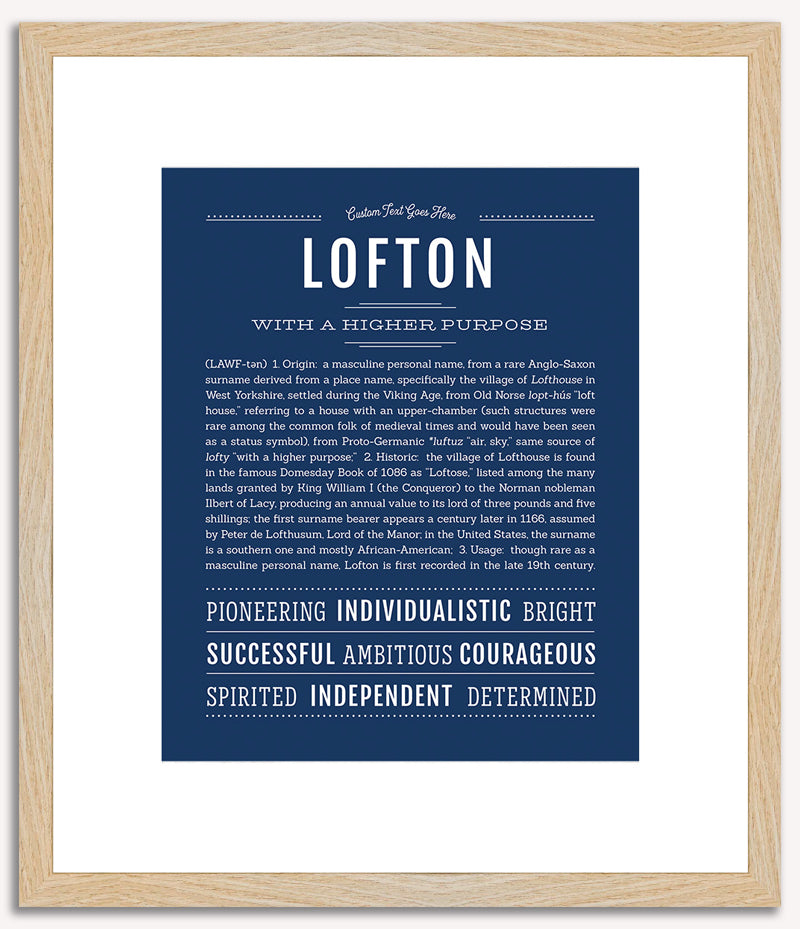 Lofton | Name Art Print