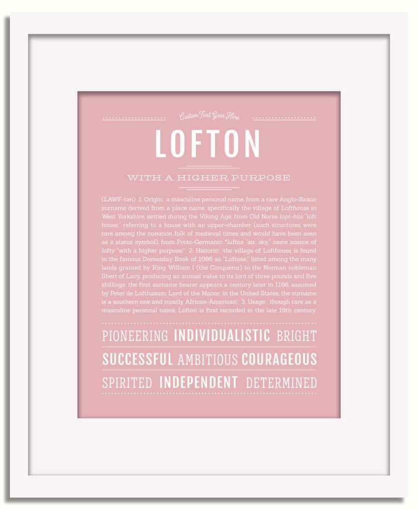 Frame Options | Dusty Rose | White Frame, Matted