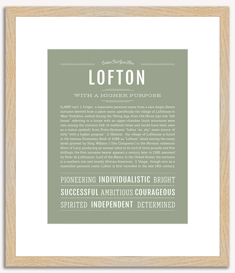 Lofton | Name Art Print