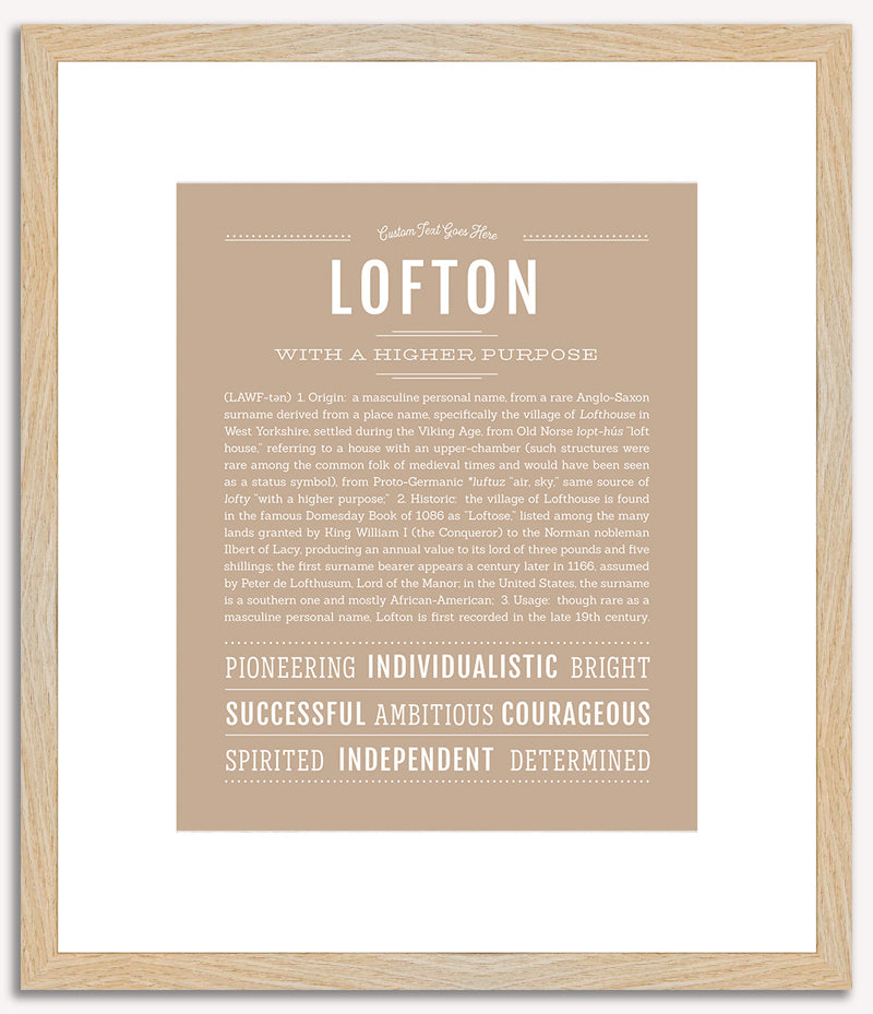 Lofton | Name Art Print