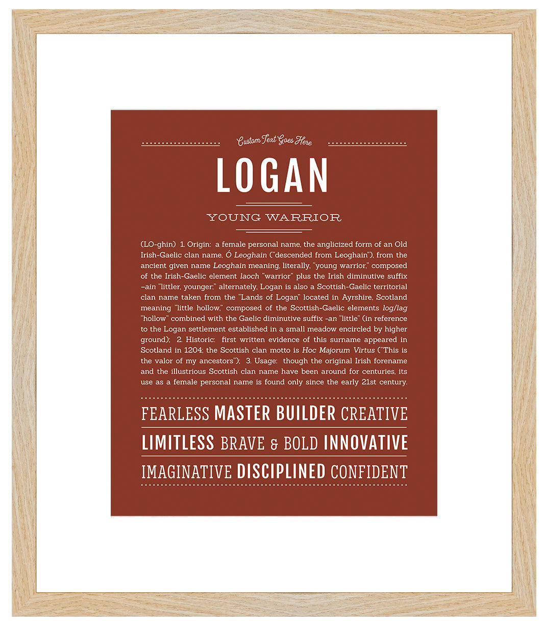 Logan (male) | Name Art Print