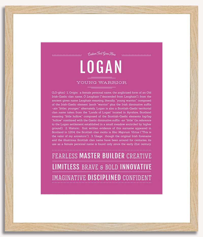 Logan (male) | Name Art Print