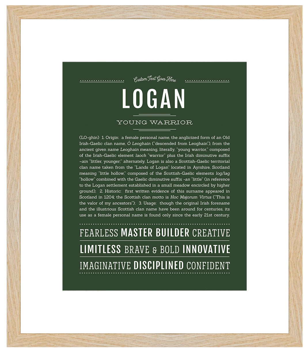 Logan (male) | Name Art Print