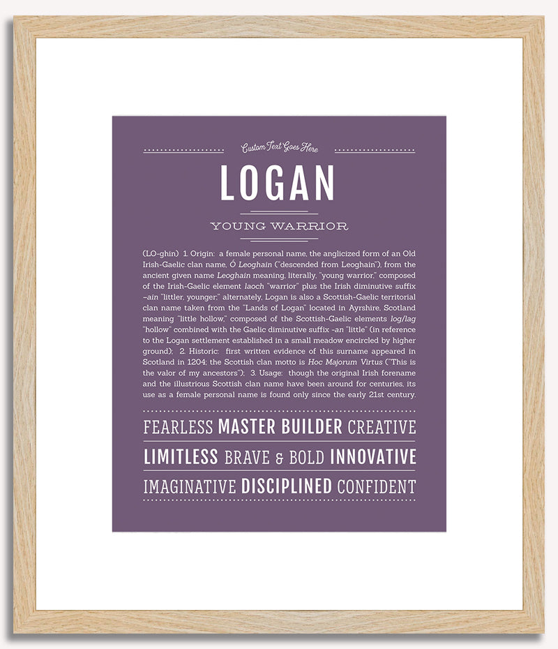 Logan (male) | Name Art Print