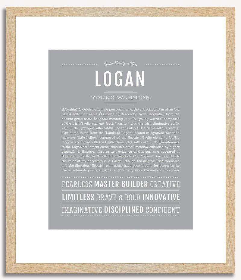 Logan (male) | Name Art Print