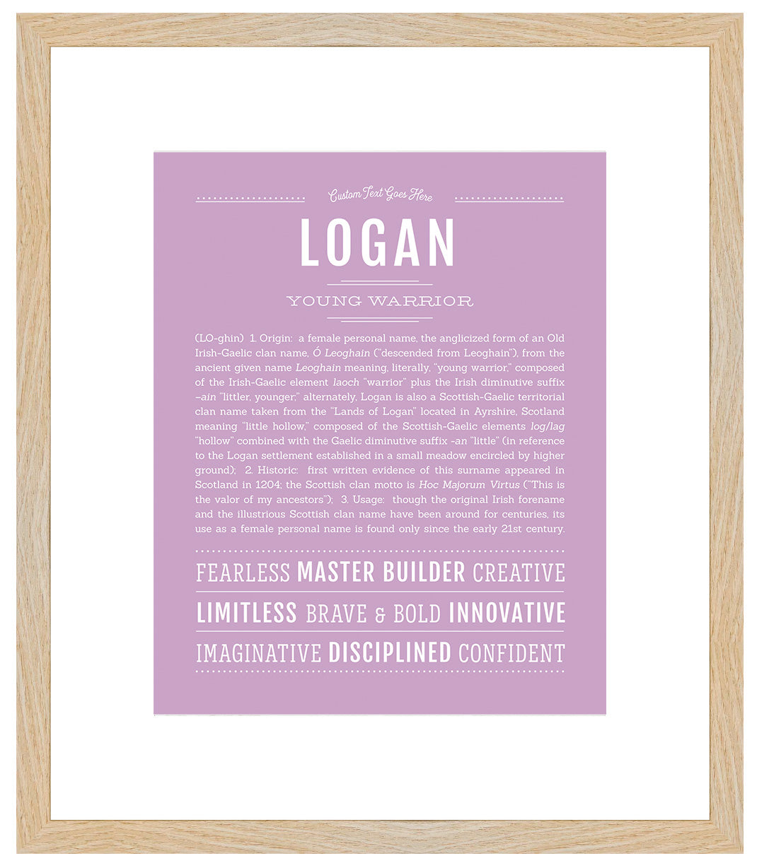 Logan (male) | Name Art Print