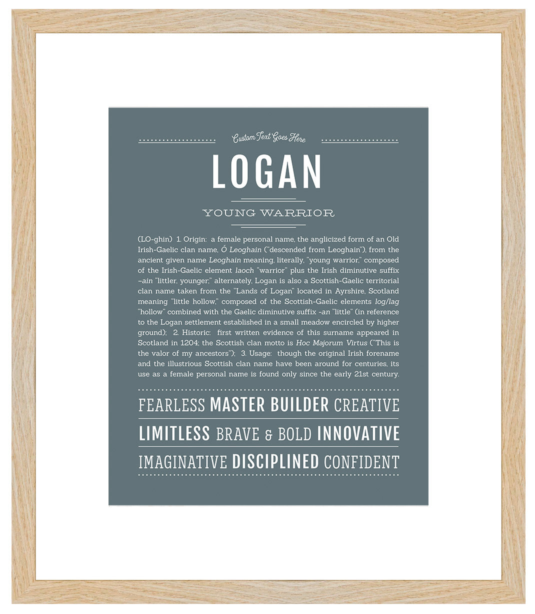 Logan (male) | Name Art Print