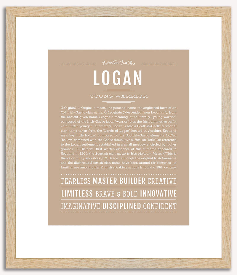 Logan (male) | Name Art Print