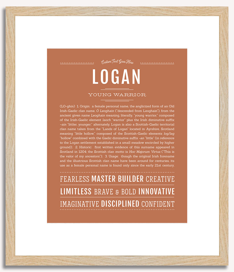 Logan (male) | Name Art Print