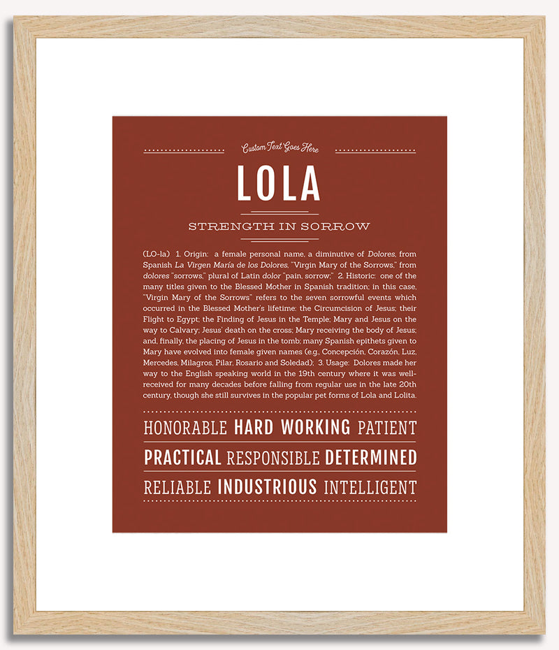 Lola | Name Art Print