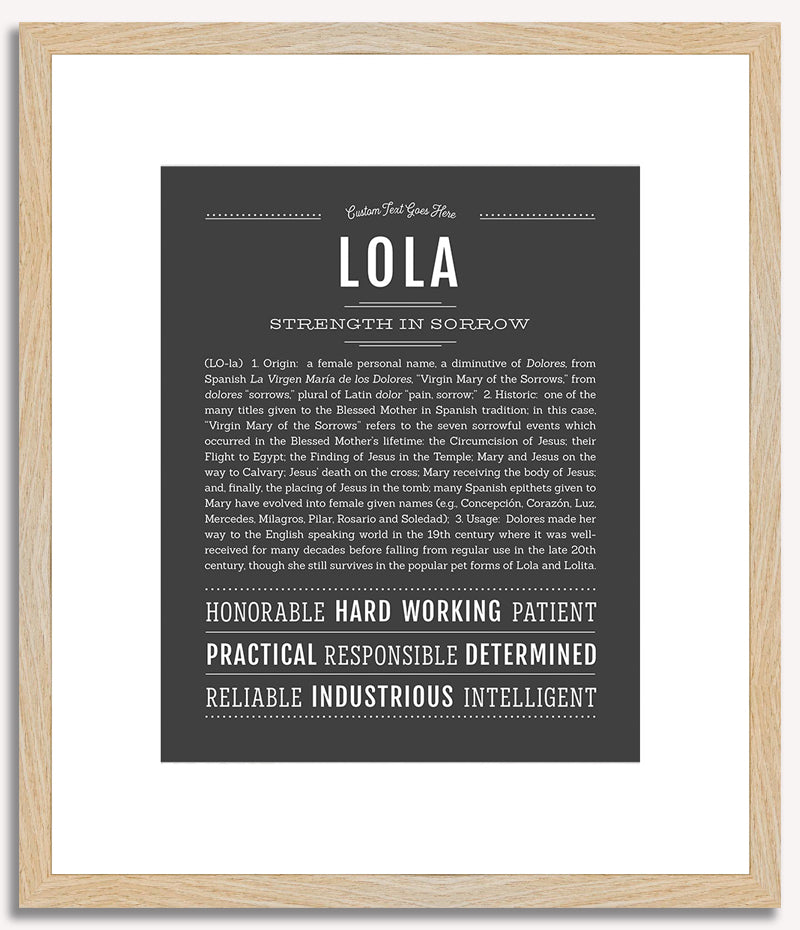 Lola | Name Art Print