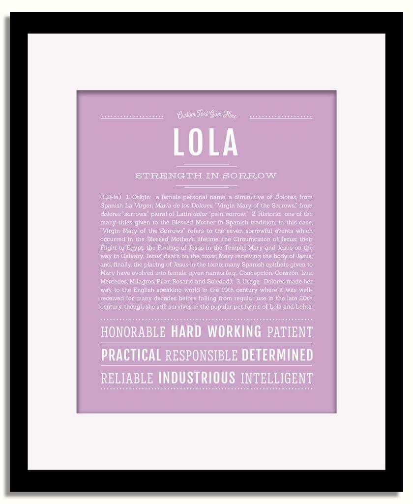 Frame Options | Lilac | Black Frame, Matted