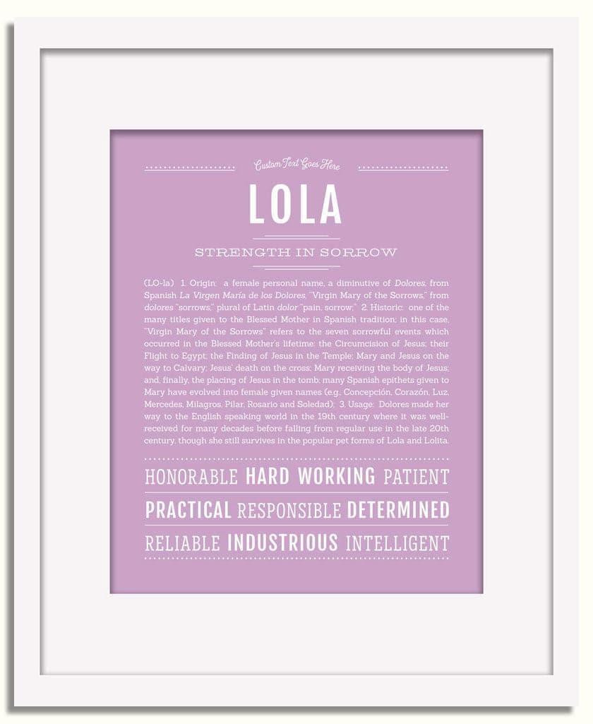 Frame Options | Lilac | White Frame, Matted