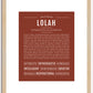 Lolah | Name Art Print