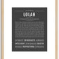 Lolah | Name Art Print