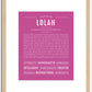 Lolah | Name Art Print