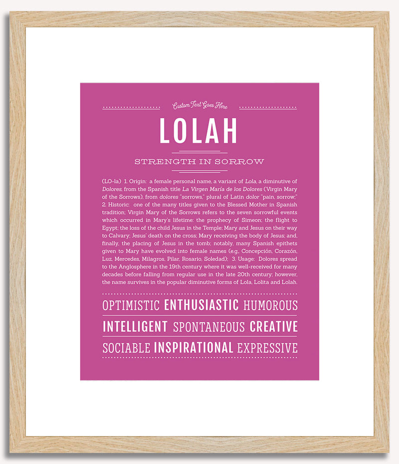 Lolah | Name Art Print