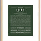 Lolah | Name Art Print