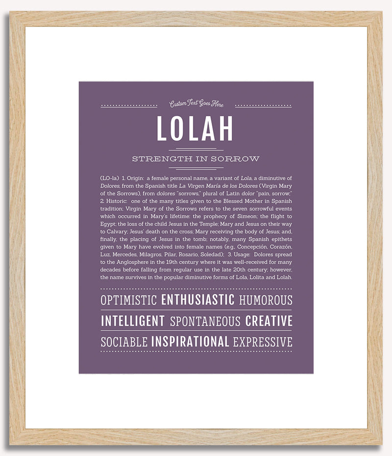 Lolah | Name Art Print