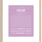 Lolah | Name Art Print