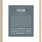 Lolah | Name Art Print