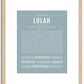 Lolah | Name Art Print