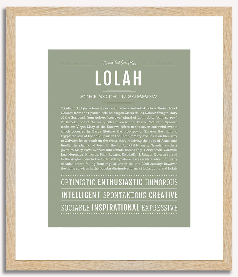 Lolah | Name Art Print