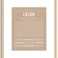 Lolah | Name Art Print