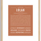 Lolah | Name Art Print