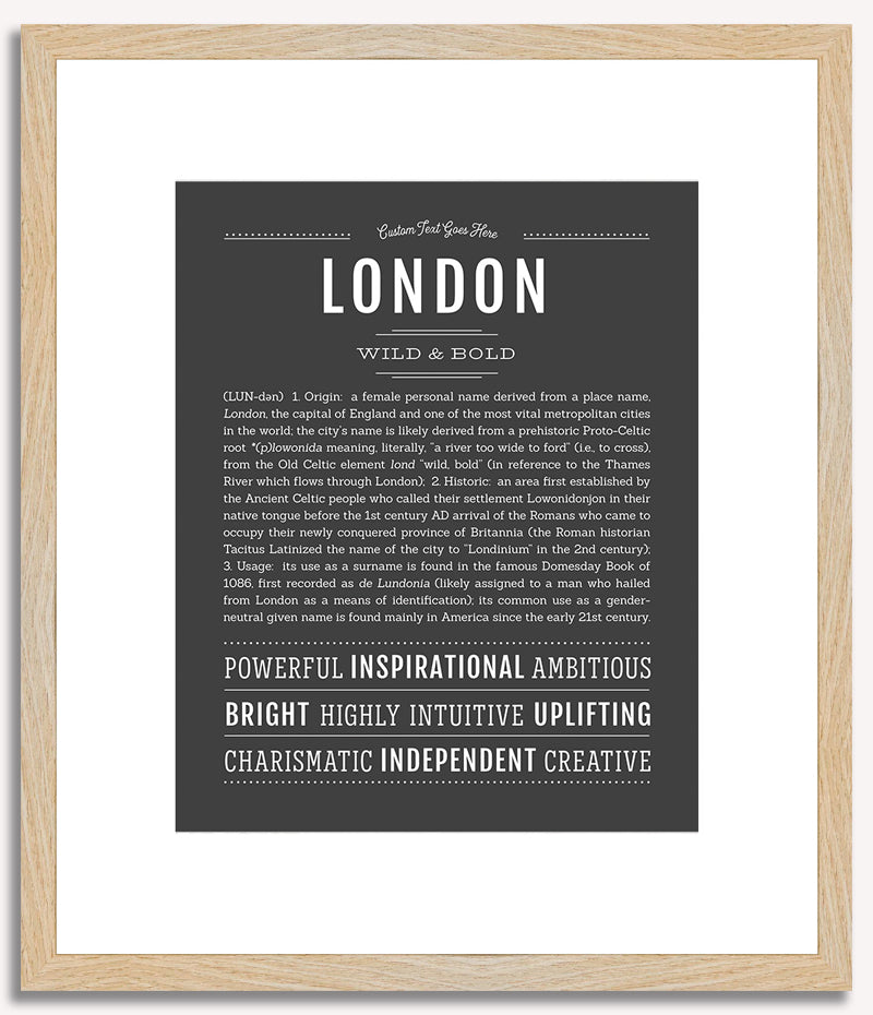 London (female) | Name Art Print